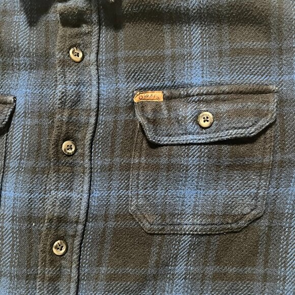 Orvis Heavyweight Flannel Shirt Button Up Shacket Jacket Blue Men's size XL - Picture 2 of 9